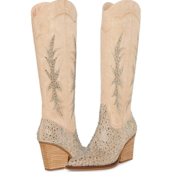 Madden NYC Rhinestone Western Boots with Memory foam - Picture 1 of 7